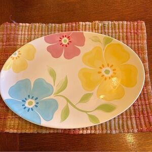 Fresh Decor Flower Platter 16” x 11”